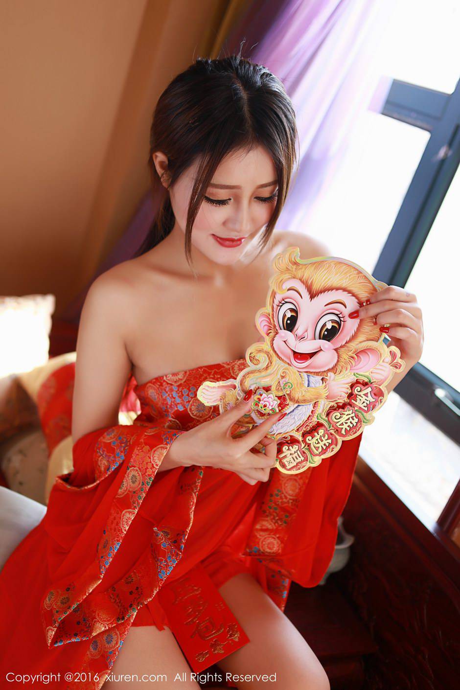 秀人网极品尤物美女王乔恩Abby喜庆新春套图