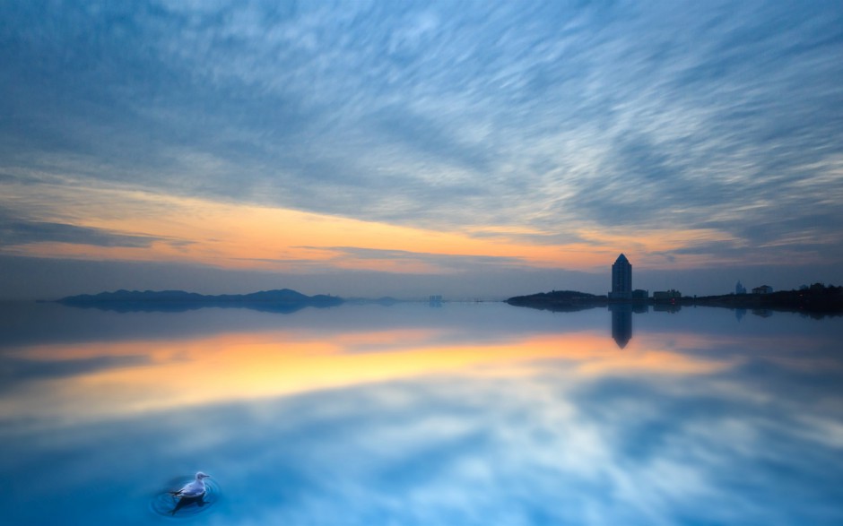 夜景城市建筑风景精美壁纸