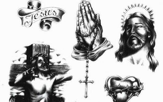 精选耶稣十字架纹身图案