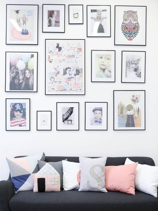 沙发时尚个性相片墙装饰图片
