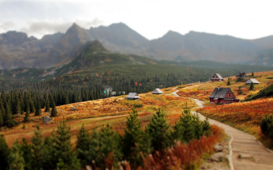 巍峨挺立的山川风景壁纸