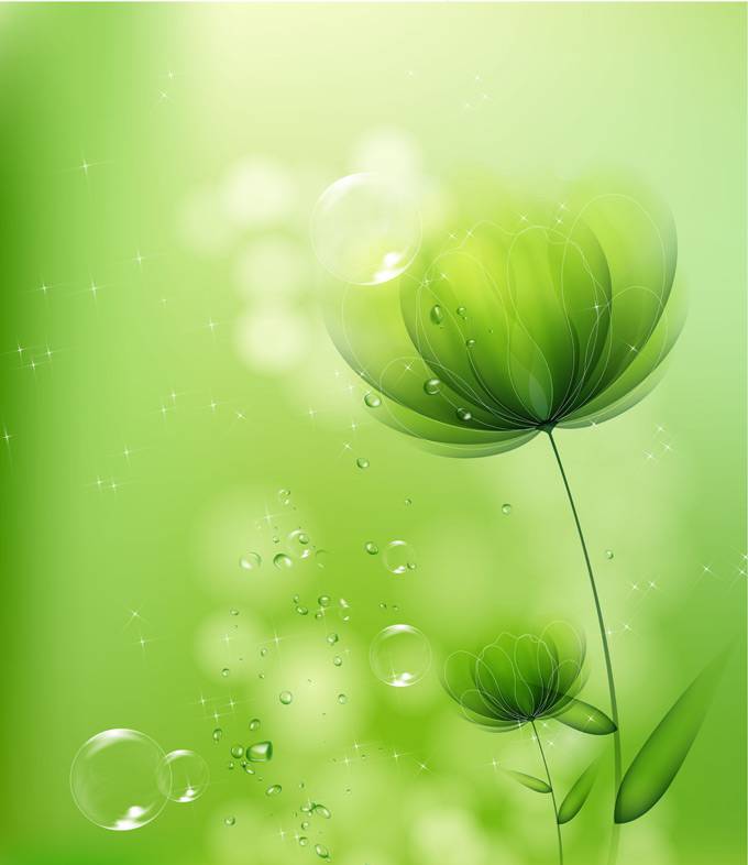 ppt背景图片绿色花卉