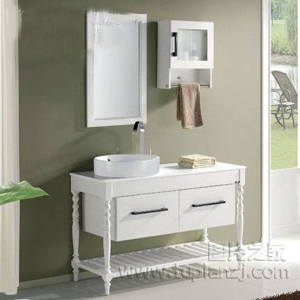 现代简约时尚的浴室柜装修效果图