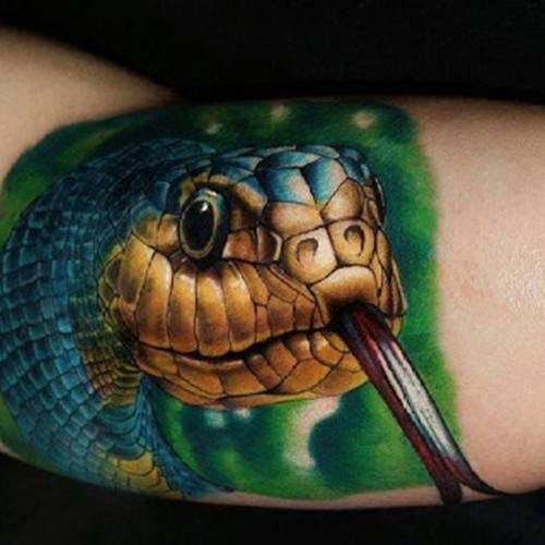 3d刺青纹身蛇图案逼真惊悚