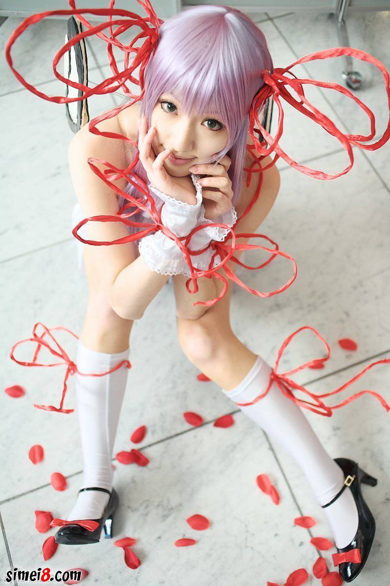 cosplay图片紫色头发的萌妹子一枚