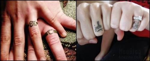 手指情侣纹身图片精美时尚