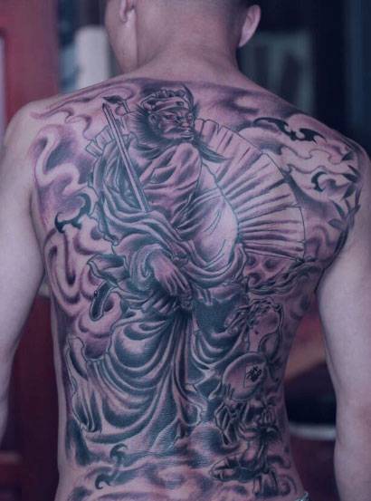 钟馗满背纹身图案大全男热门推荐