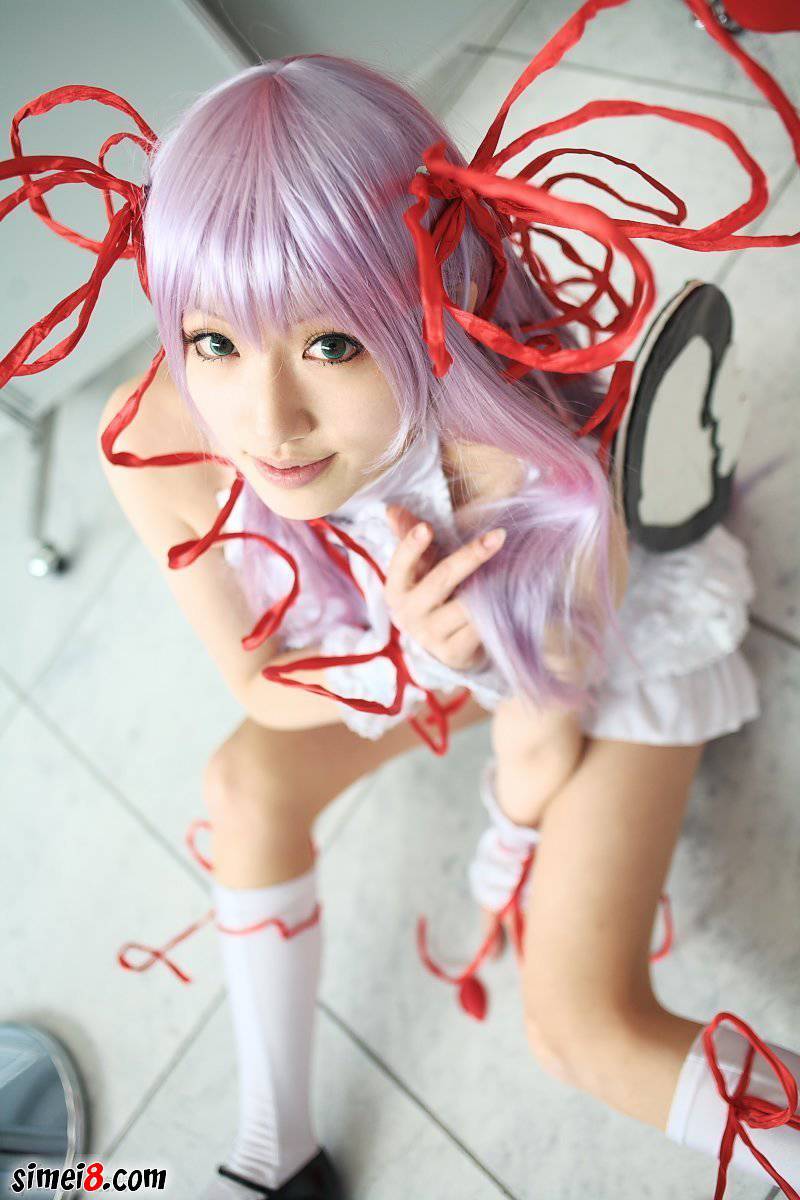 cosplay图片紫色头发的萌妹子一枚