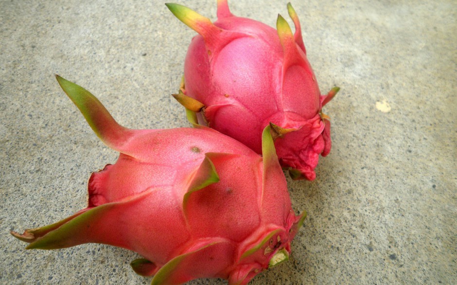 新鲜可口火龙果沙拉高清大图壁纸