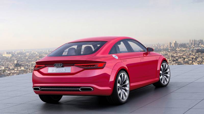 奥迪TT火红Sportback概念车驰骋街道