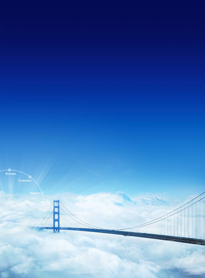 蓝天白云与高架桥唯美梦幻图片