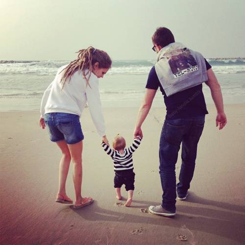 可爱非主流三口之家图片