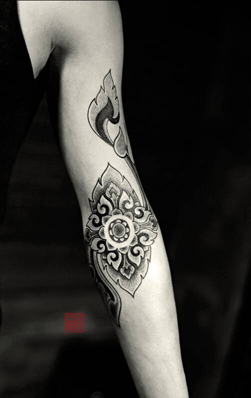 中国复古风古典墨式纹身秀