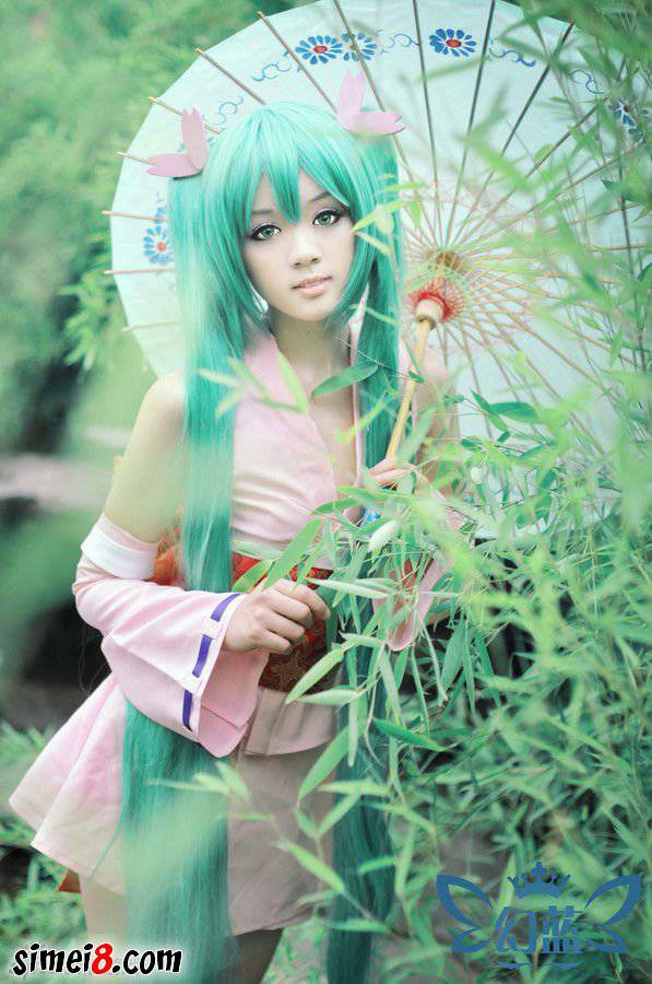 cosplay初音妆面唯美梦幻图片