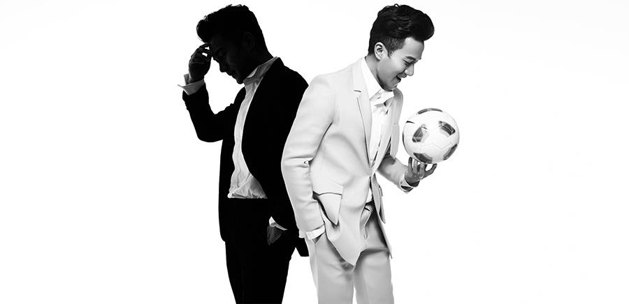 刘恺威世界杯黑白风格艺术写真主题