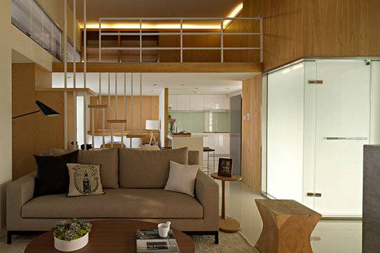线条打造的舒适公寓设计风格图片赏析
