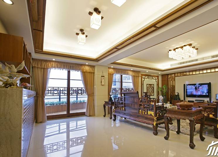 中式现代客厅装修效果图古典个性