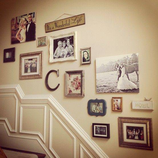 楼梯照片墙装修效果图温馨有爱