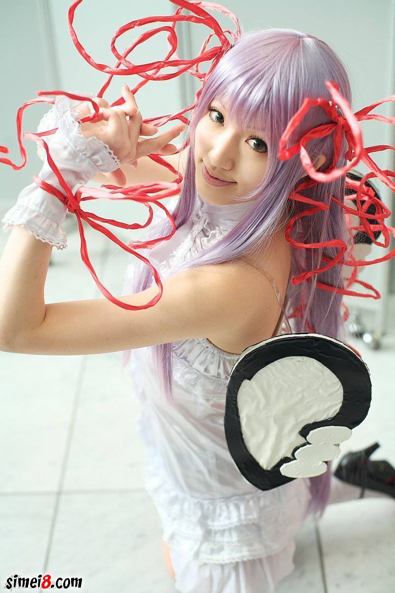 cosplay图片紫色头发的萌妹子一枚