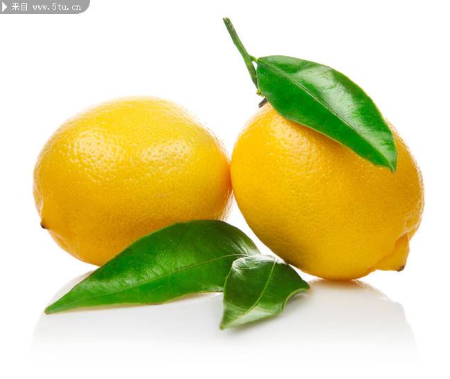 两个黄柠檬水果图片