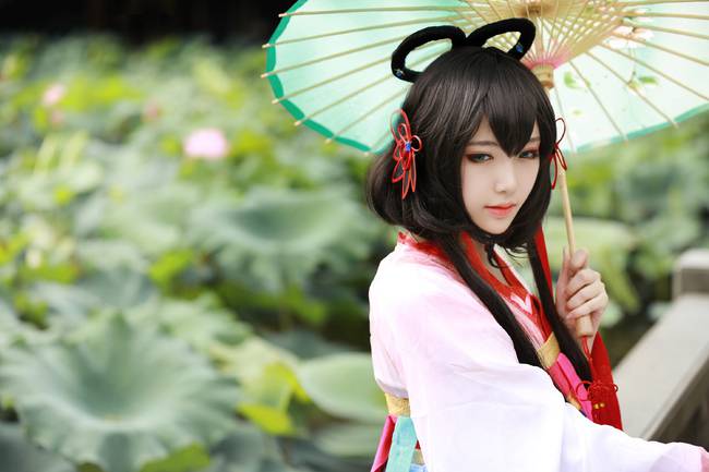 甜美氧气美女Cos洛天依美图