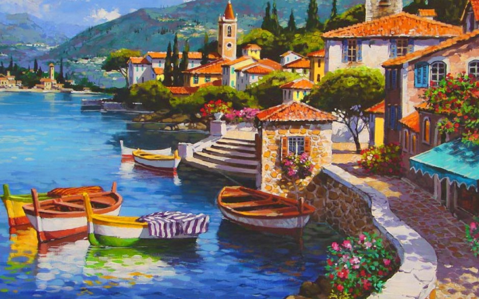 古典风景油画高清电脑壁纸