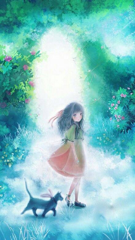 非主流伤感意境卡通美女图片
