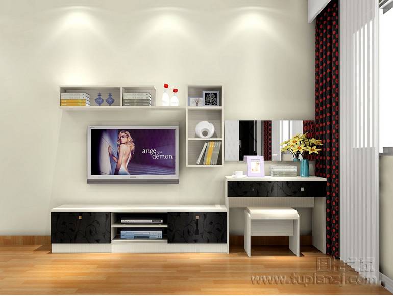 主卧室简约欧式电视背景墙装修效果图