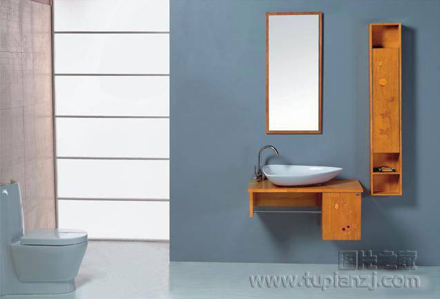 现代简约时尚的浴室柜装修效果图