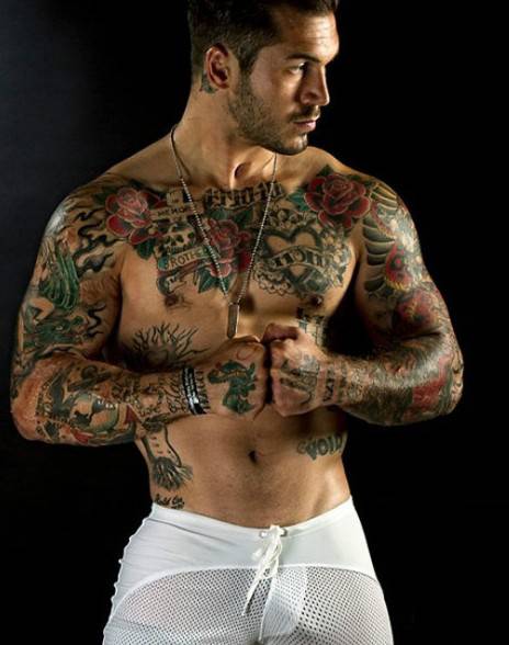 欧美帅哥花臂纹身图片潮流时尚