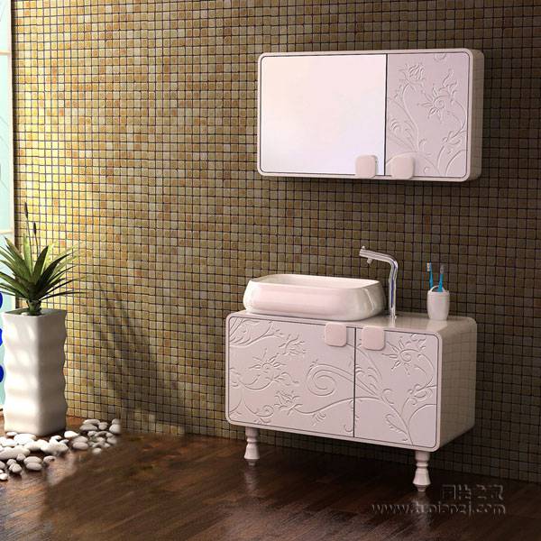 现代简约时尚的浴室柜装修效果图