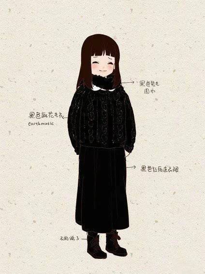 卡通图片 小清新可爱女生