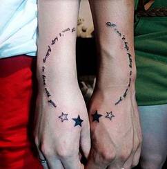 情侣星星纹身手臂图片唯美精致