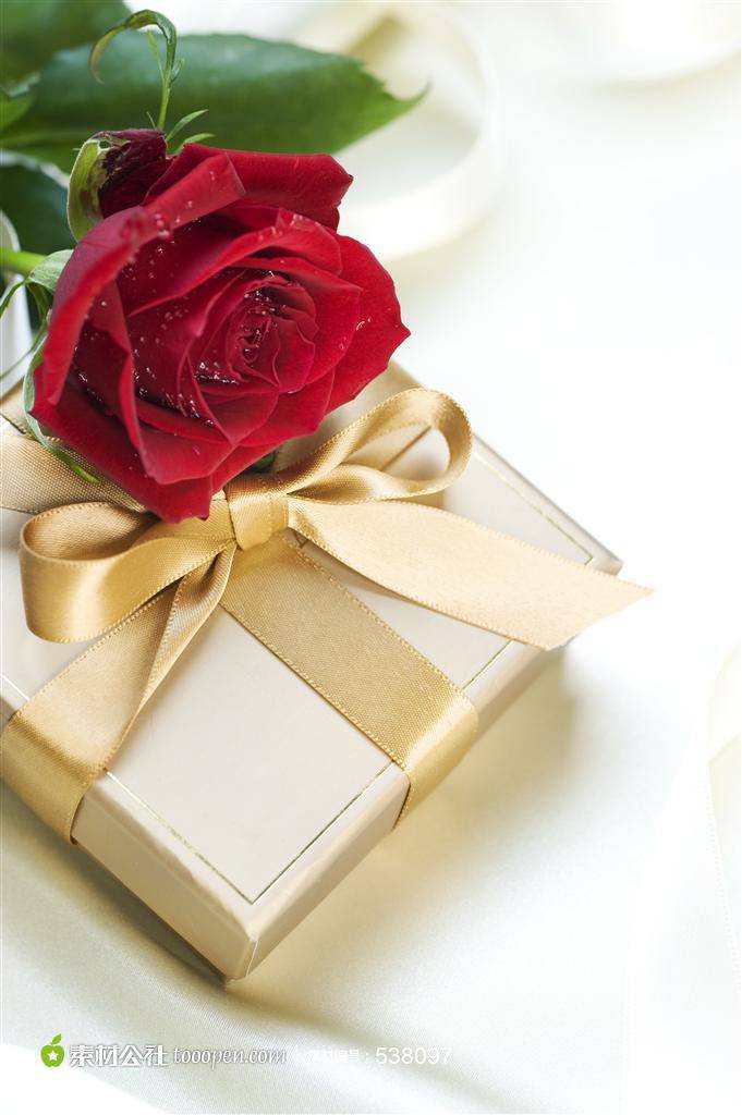 女生最爱的红玫瑰和礼物图片