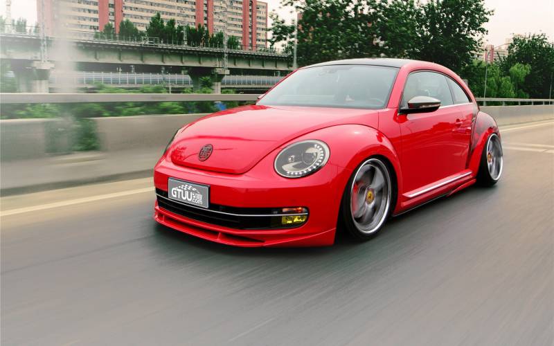 改装大众红色甲壳虫高清大图