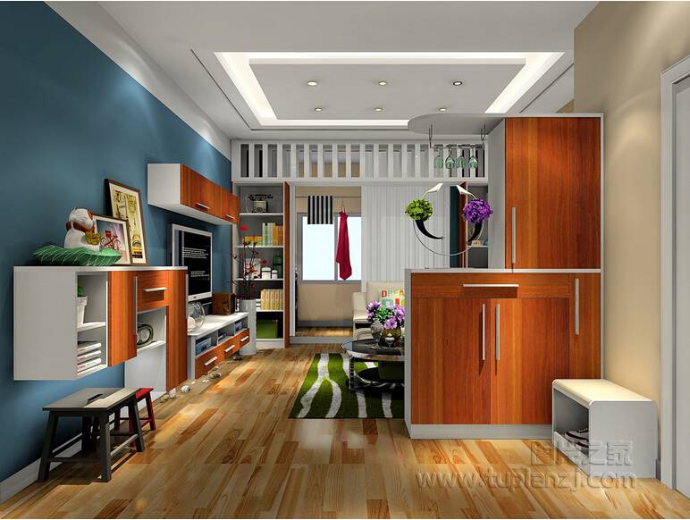 时尚美观隔断鞋柜装修效果图