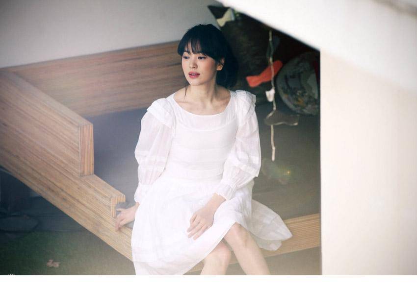 韩国气质美女宋慧乔白裙子写真图片