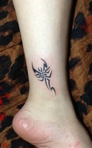 性感脚踝精美图腾刺青纹身图案