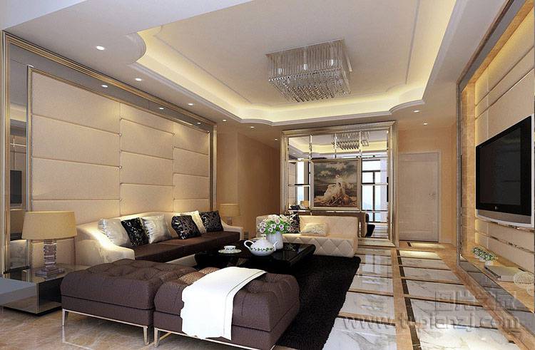 卧室豪华时尚现代吊顶装修效果图