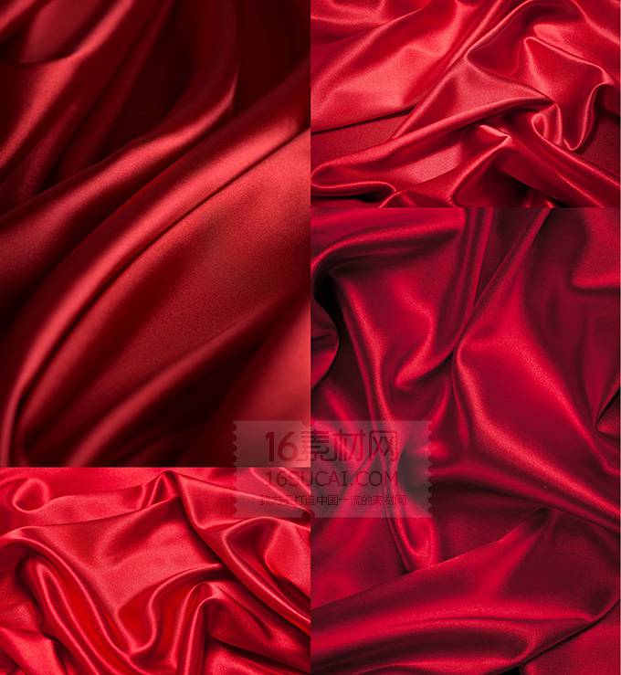 大红色丝绸质感ppt背景图片
