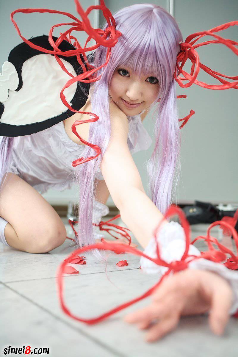 cosplay图片紫色头发的萌妹子一枚