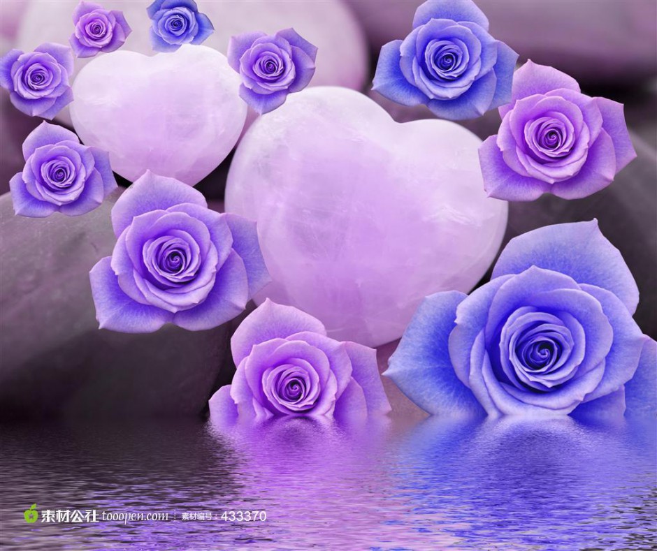 淡紫色鲜花背景素材分享