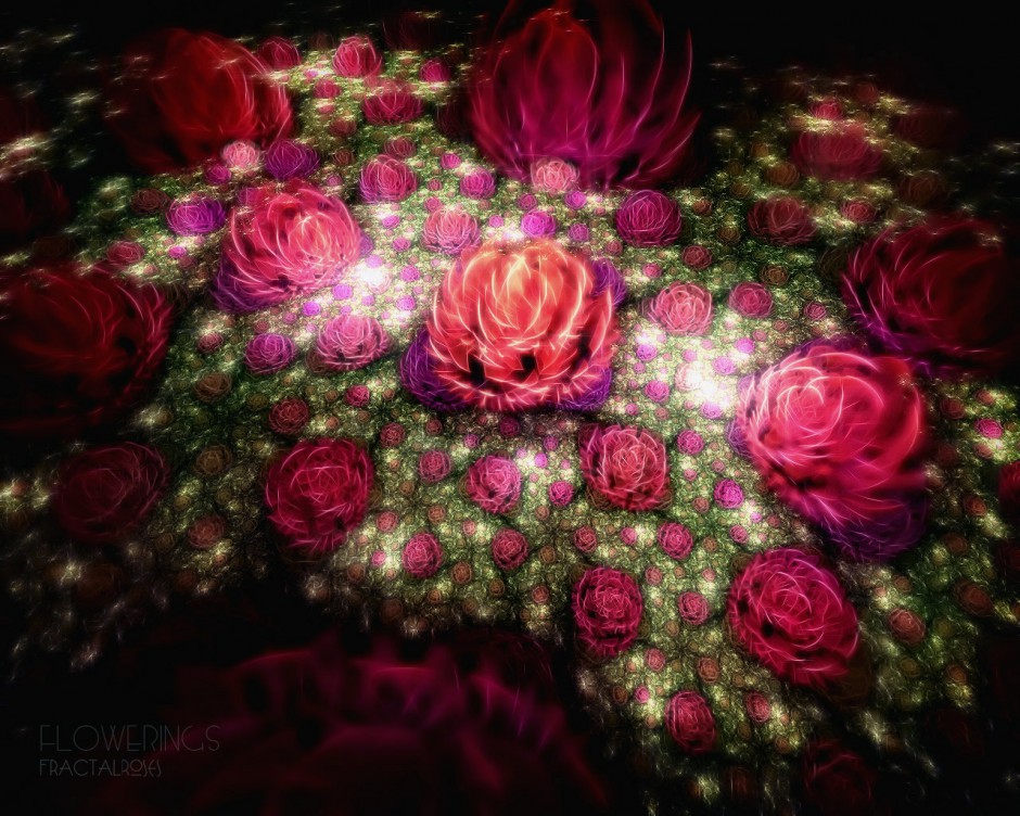 高清梦幻非主流3D唯美花朵壁纸