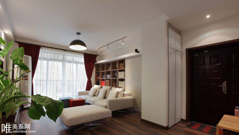 80平米小户型二居室现代简约装修效果图