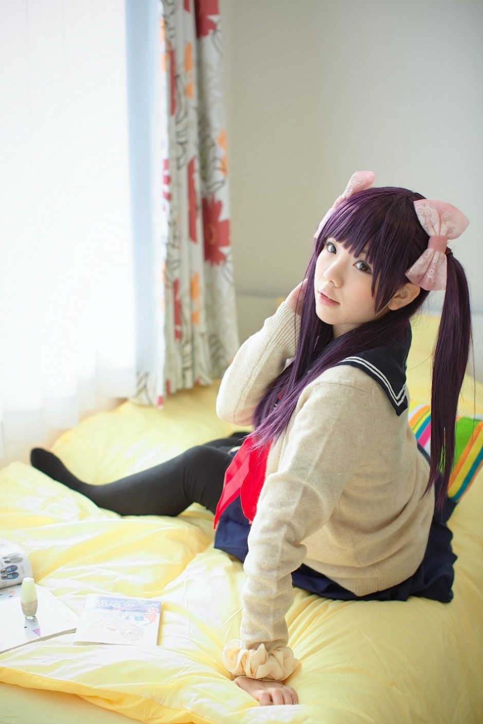 香坂弓清秀双马尾辫Cosplay唯美拍摄