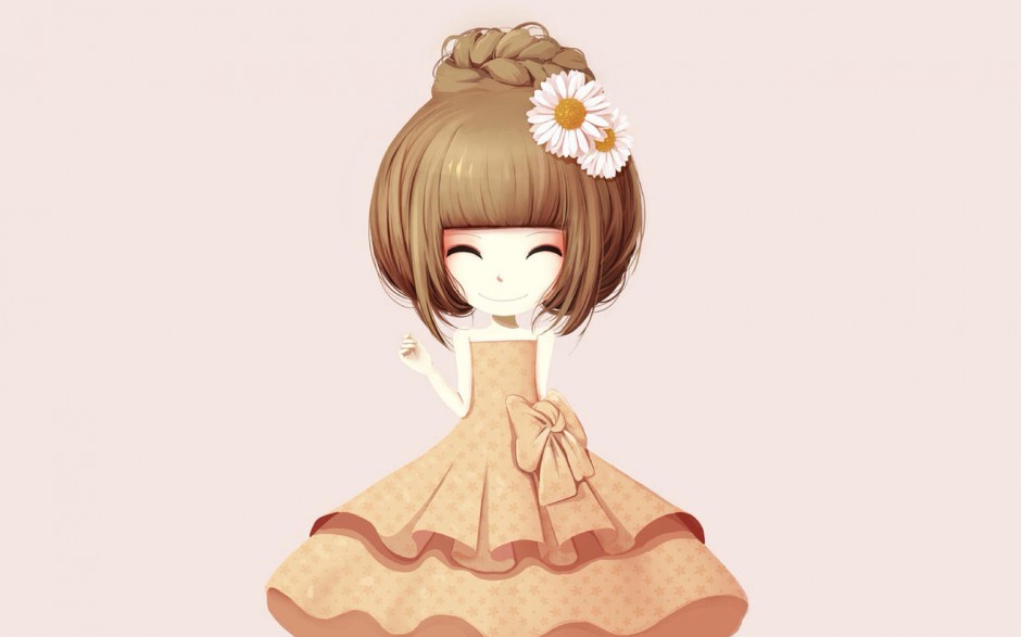简约花花公主养眼桌面壁纸