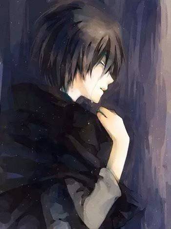 颓废流泪卡通人物图片