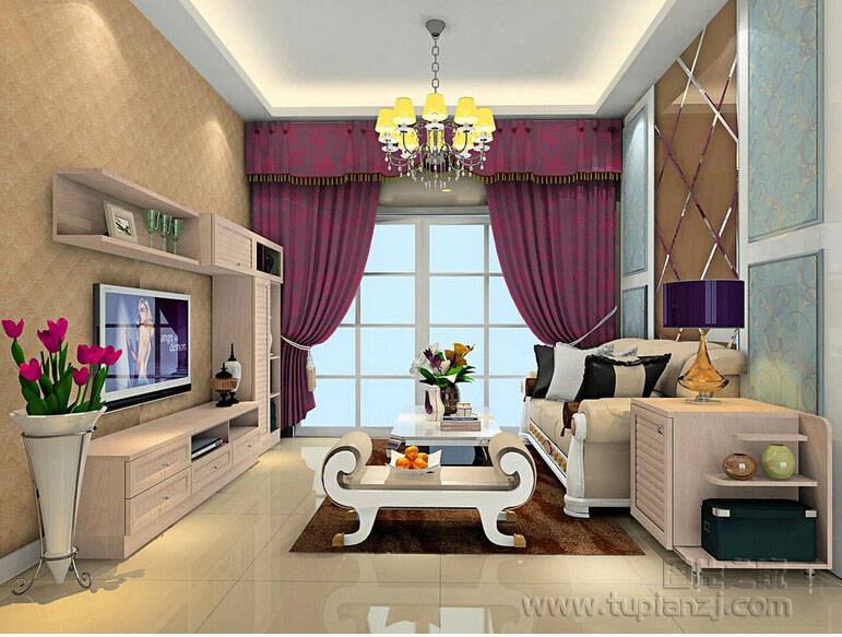 中式现代客厅效果图欣赏时尚精美