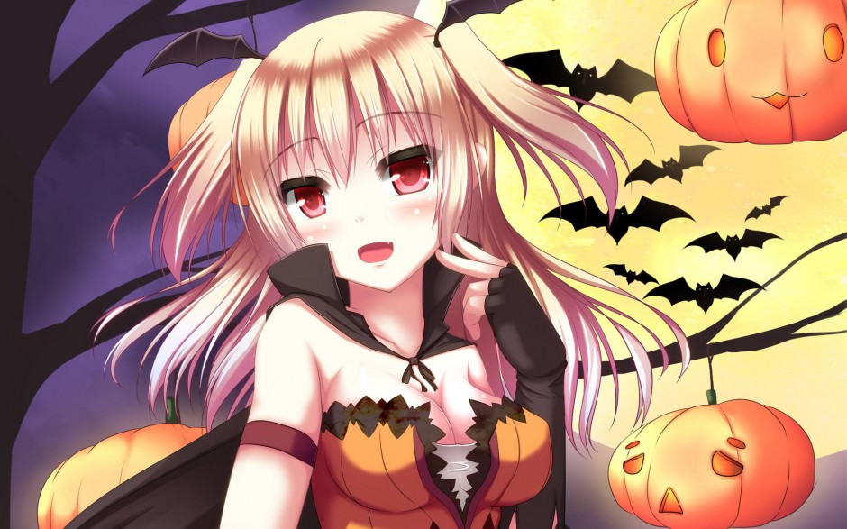 恐怖万圣节性感动漫美女图