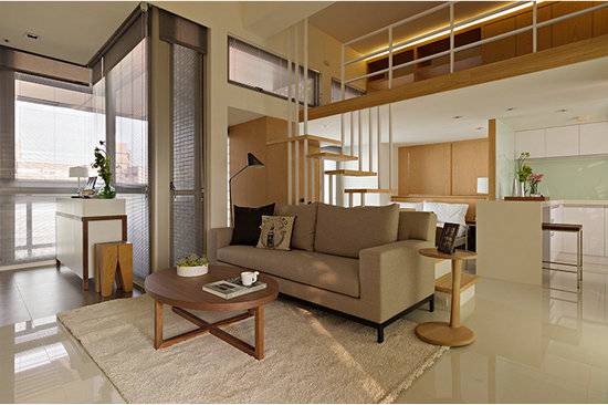 线条打造的舒适公寓设计风格图片赏析